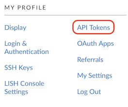 API Tokens