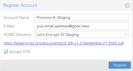 Add Staging Account
